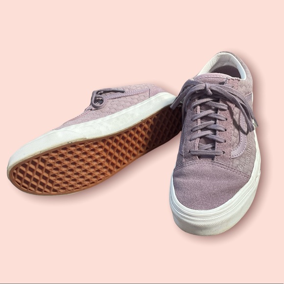 Vans Old Skool Sketch Checkerboard Skate Shoe - Purple Suede - Picture 2 of 4